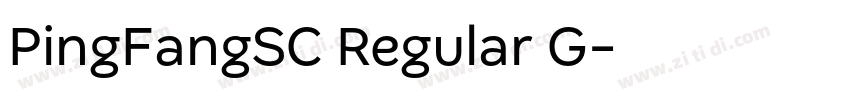 PingFangSC Regular G字体转换 PingFangSC Regular G字体转换